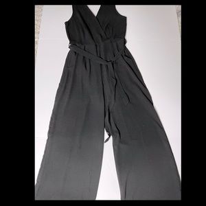 Black wide leg jumpsuit
